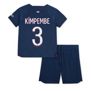 Paris Saint-Germain Presnel Kimpembe #3 Domaci Dres za Dječji 2023-24 Kratak Rukavima (+ kratke hlače)